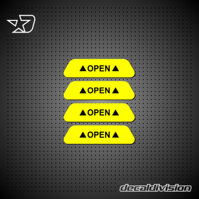 Door Open Sticker Set